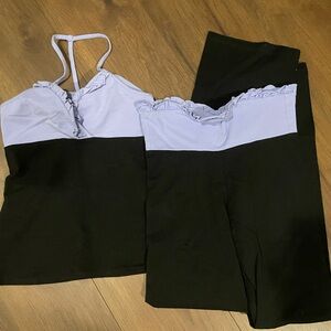 Yoga Black Activewear Top and pant set